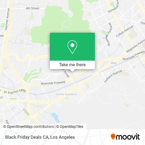 Mapa de Black Friday Deals CA