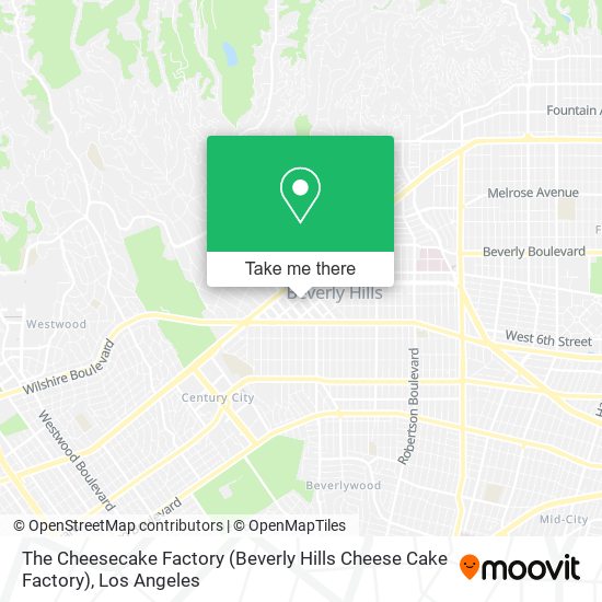 The Cheesecake Factory (Beverly Hills Cheese Cake Factory) map