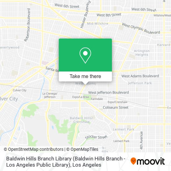 Mapa de Baldwin Hills Branch Library (Baldwin Hills Branch - Los Angeles Public Library)