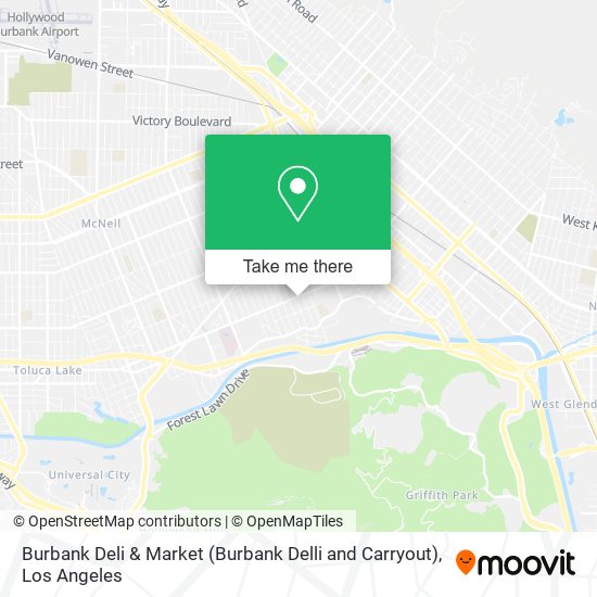 Mapa de Burbank Deli & Market (Burbank Delli and Carryout)