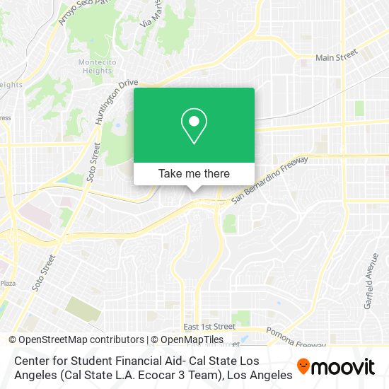 Mapa de Center for Student Financial Aid- Cal State Los Angeles (Cal State L.A. Ecocar 3 Team)