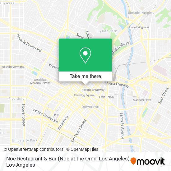 Noe Restaurant & Bar (Noe at the Omni Los Angeles) map