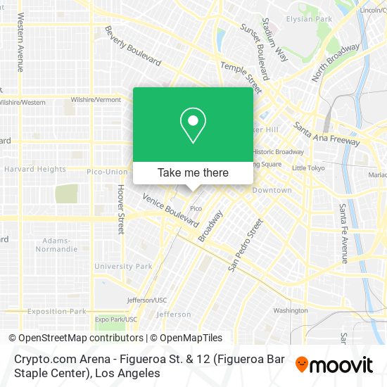 Crypto.com Arena - Figueroa St. & 12 (Figueroa Bar Staple Center) map