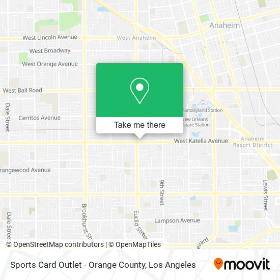 Sports Card Outlet - Orange County map