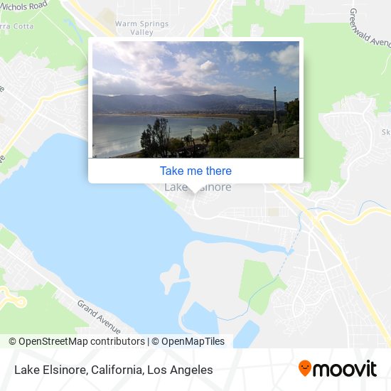 Lake Elsinore, California map