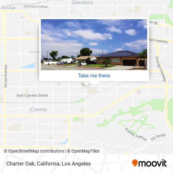 Charter Oak, California map