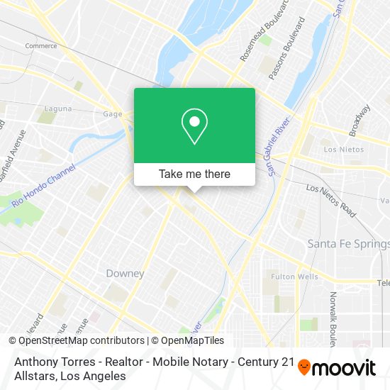 Mapa de Anthony Torres - Realtor - Mobile Notary - Century 21 Allstars