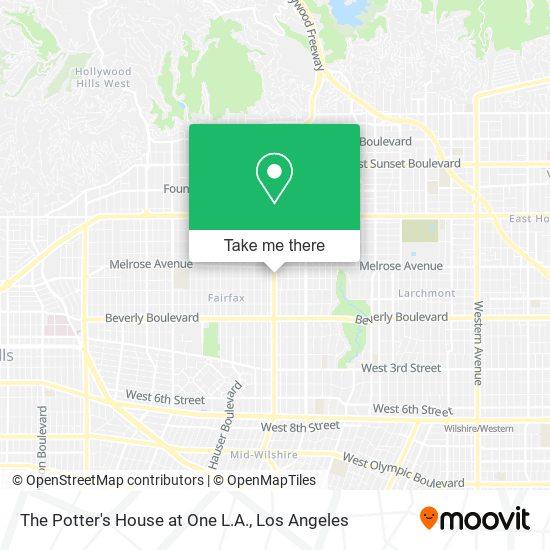 The Potter's House at One L.A. map