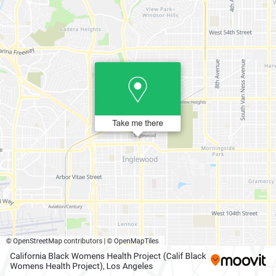 California Black Womens Health Project map