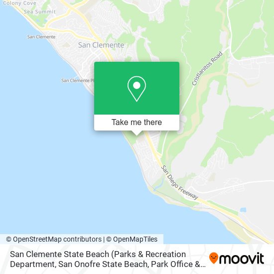 San Clemente State Beach map