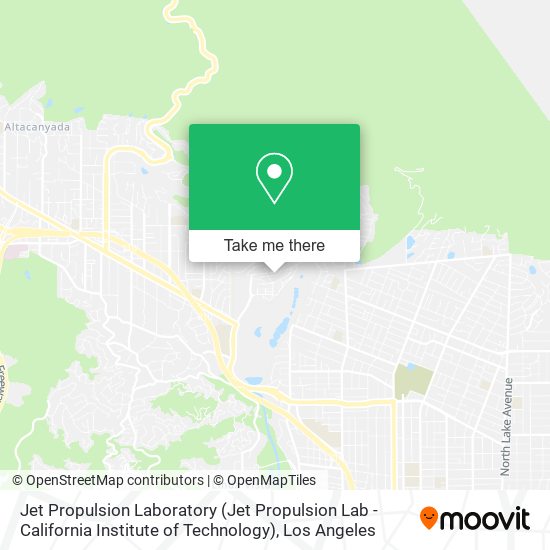 Mapa de Jet Propulsion Laboratory (Jet Propulsion Lab - California Institute of Technology)