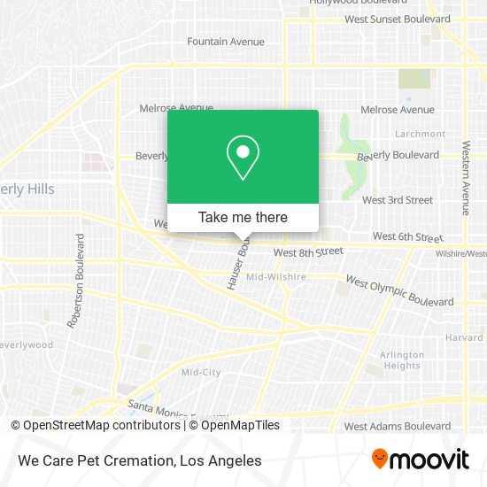 We Care Pet Cremation map