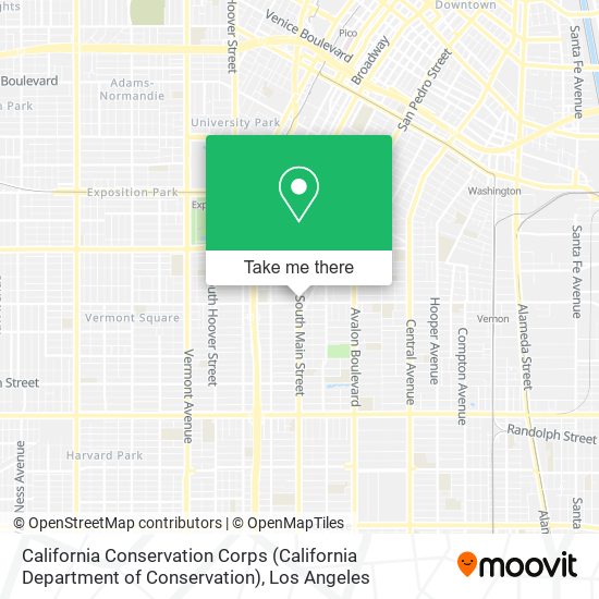 Mapa de California Conservation Corps (California Department of Conservation)