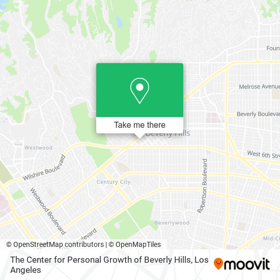 The Center for Personal Growth of Beverly Hills map