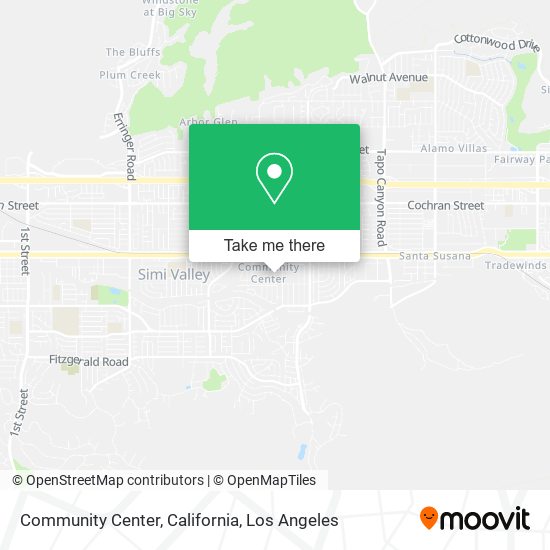 Community Center, California map