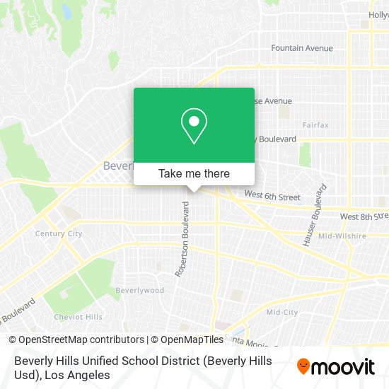 Mapa de Beverly Hills Unified School District (Beverly Hills Usd)