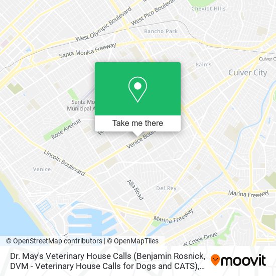 Mapa de Dr. May's Veterinary House Calls (Benjamin Rosnick, DVM - Veterinary House Calls for Dogs and CATS)