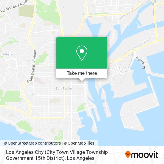 Mapa de Los Angeles City (City Town Village Township Government 15th District)