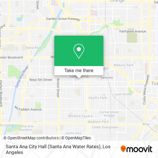 Mapa de Santa Ana City Hall (Santa Ana Water Rates)