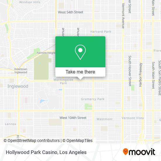 Hollywood Park Casino map