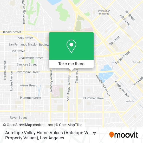 Antelope Valley Home Values map
