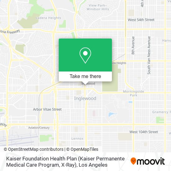 Kaiser Foundation Health Plan (Kaiser Permanente Medical Care Program, X-Ray) map