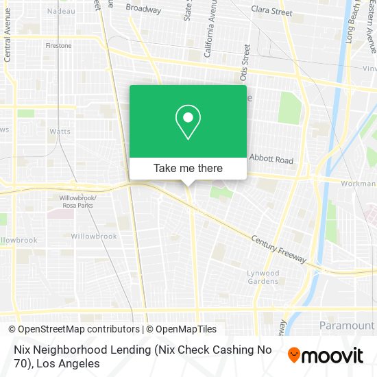 Mapa de Nix Neighborhood Lending (Nix Check Cashing No 70)