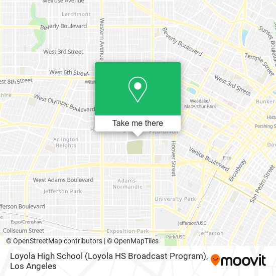 Mapa de Loyola High School (Loyola HS Broadcast Program)