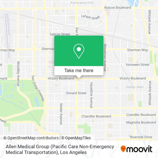 Mapa de Allen Medical Group (Pacific Care Non-Emergency Medical Transportation)