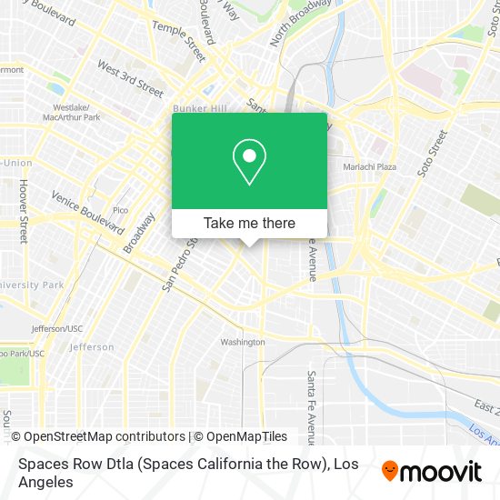 Mapa de Spaces Row Dtla (Spaces California the Row)