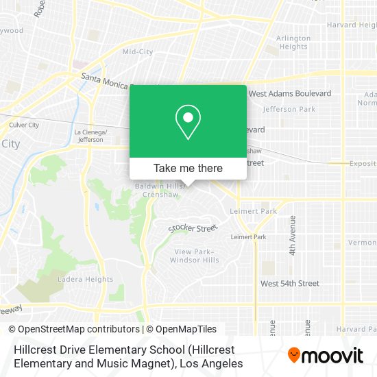 Mapa de Hillcrest Drive Elementary School (Hillcrest Elementary and Music Magnet)