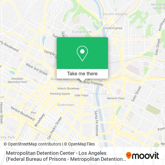 Metropolitan Detention Center - Los Angeles map