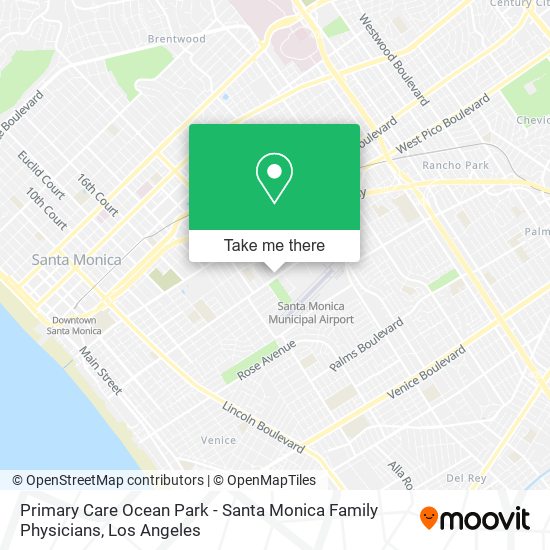 Mapa de Primary Care Ocean Park - Santa Monica Family Physicians