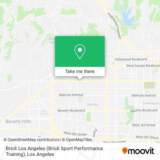 Mapa de Brick Los Angeles (Brick Sport Performance Training)