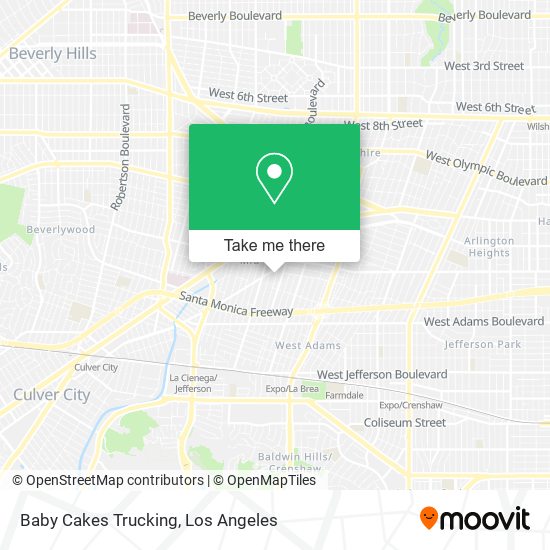 Baby Cakes Trucking map