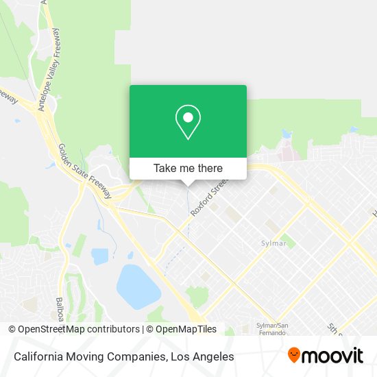 California Moving Companies map