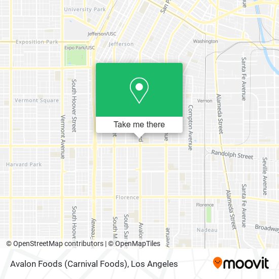 Mapa de Avalon Foods (Carnival Foods)