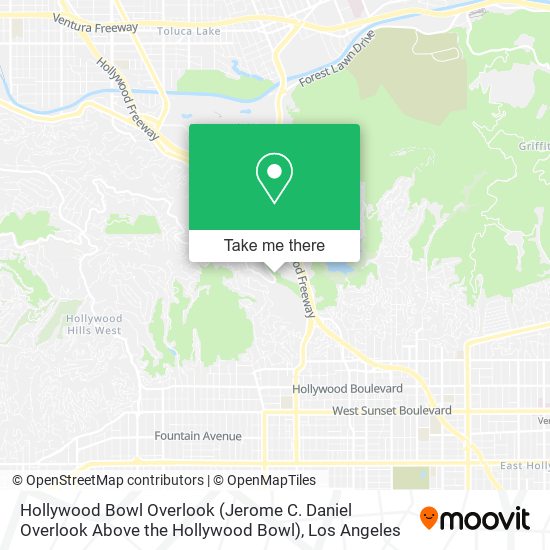 Hollywood Bowl Overlook (Jerome C. Daniel Overlook Above the Hollywood Bowl) map