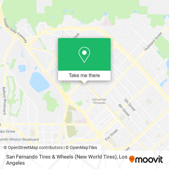 San Fernando Tires & Wheels (New World Tires) map