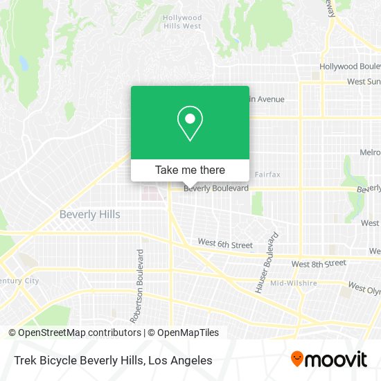 Mapa de Trek Bicycle Beverly Hills