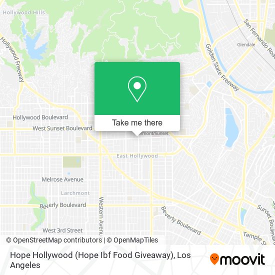 Hope Hollywood (Hope Ibf Food Giveaway) map