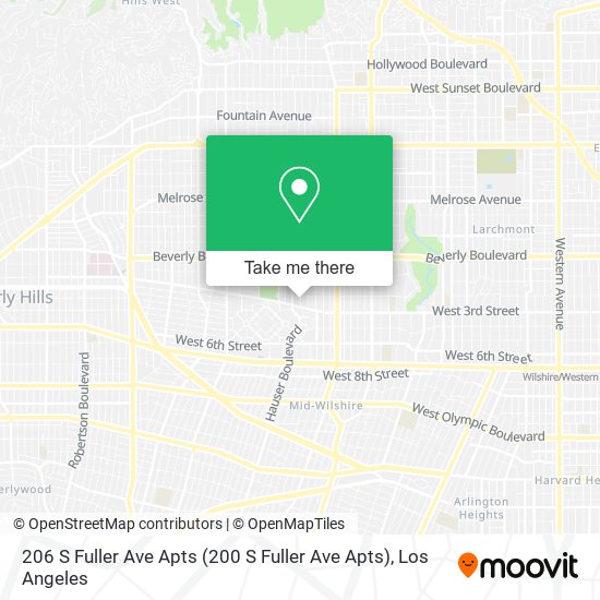 206 S Fuller Ave Apts map