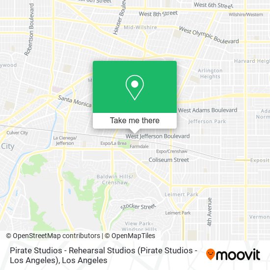 Mapa de Pirate Studios - Rehearsal Studios (Pirate Studios - Los Angeles)