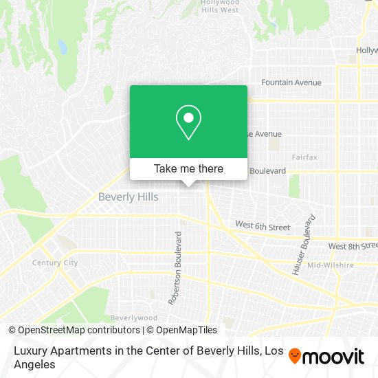 Mapa de Luxury Apartments in the Center of Beverly Hills