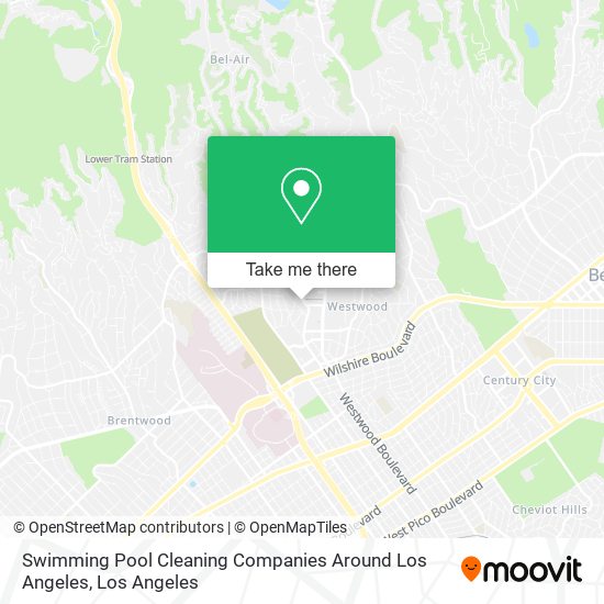 Swimming Pool Cleaning Companies Around Los Angeles map