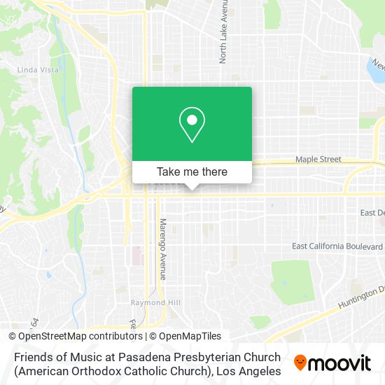 Friends of Music at Pasadena Presbyterian Church (American Orthodox Catholic Church) map
