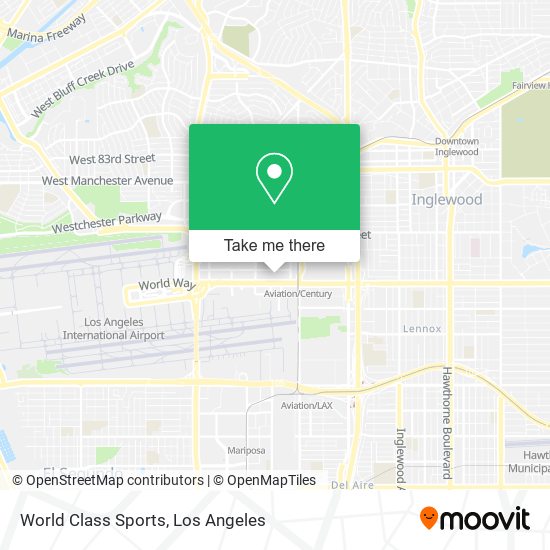 World Class Sports map