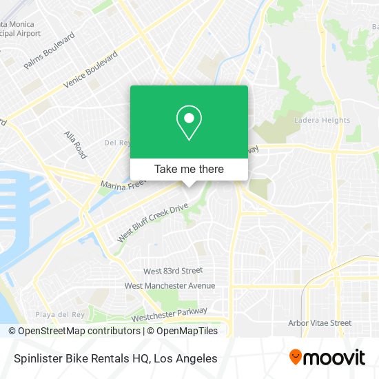 Mapa de Spinlister Bike Rentals HQ