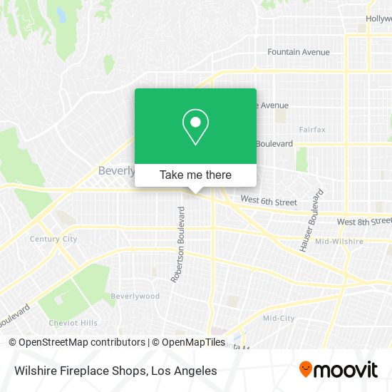 Wilshire Fireplace Shops map