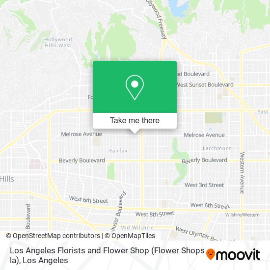 Mapa de Los Angeles Florists and Flower Shop (Flower Shops la)